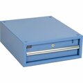 Global Industrial Steel Drawer W/ Cylinder Lock, 17-1/4inW x 20inD, Blue 606957BL